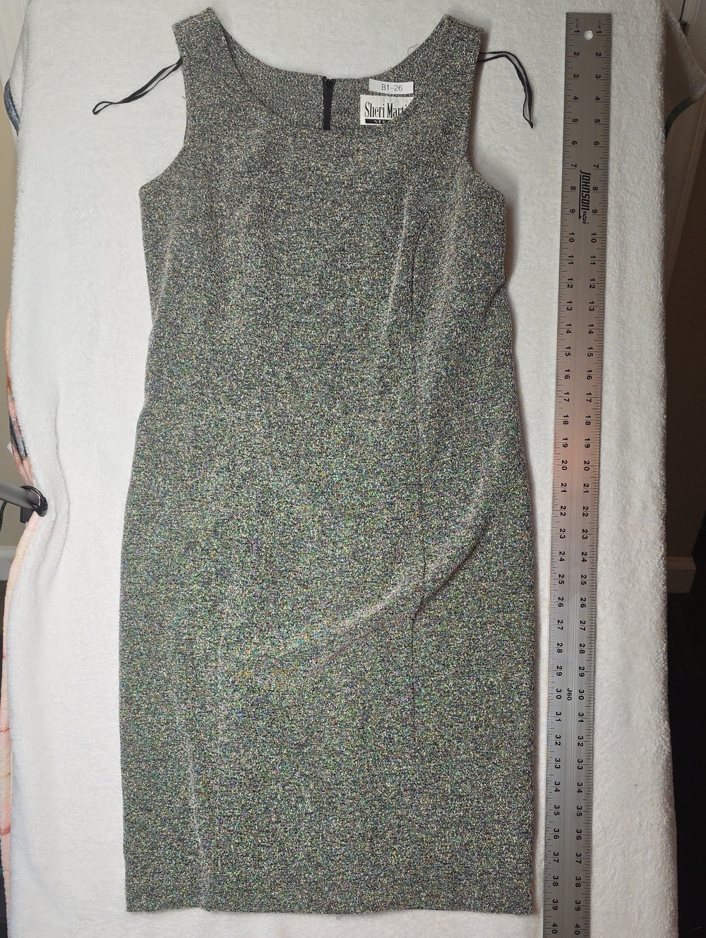 Sheri Martin Multicolor Metallic Sheath Dress